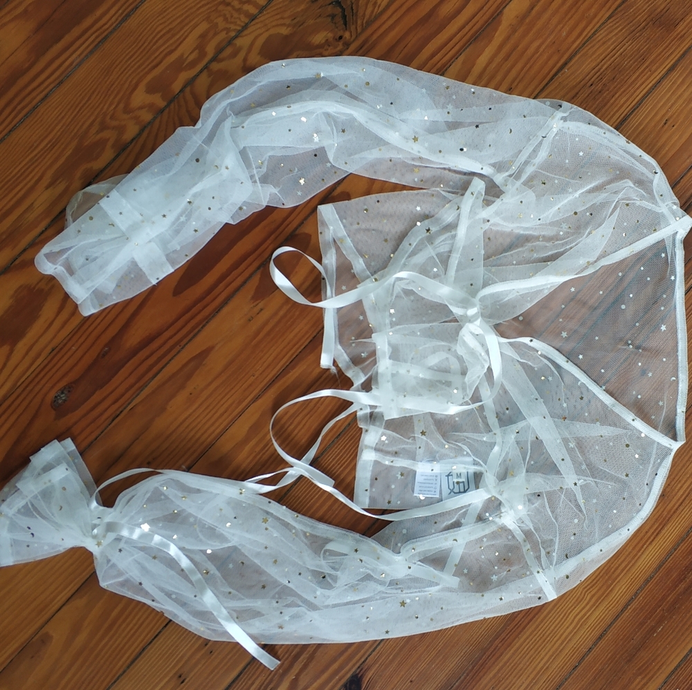 ✨3FOR12✨Cute white transparent top